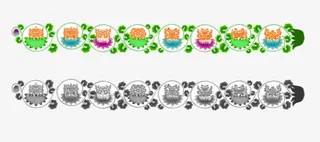 彩色唯美藏式花边免抠