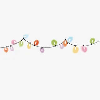 聚会小彩灯矢量图免抠