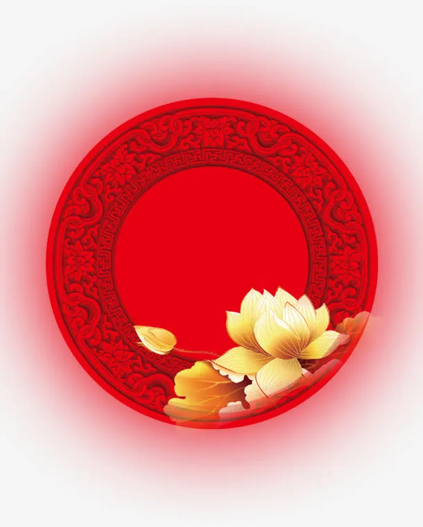 红色圆盘免抠