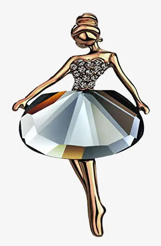 跳舞的小女孩模型工艺品免抠