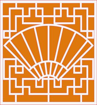 扇形的古典古风窗棂免抠