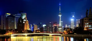 现代城市建筑夜景网页banner高清