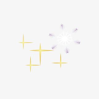 十字雪花星光笔刷免抠