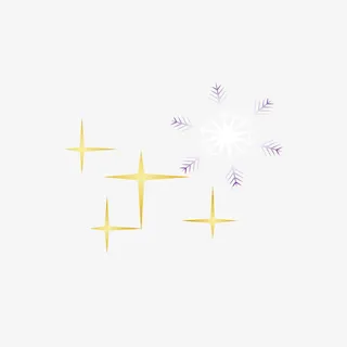 十字雪花星光笔刷免抠