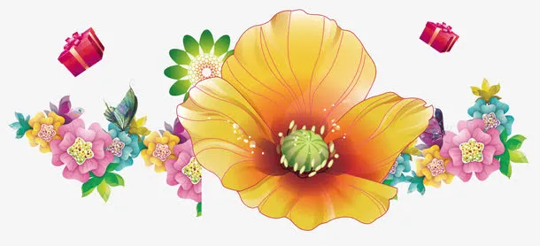七夕鲜花免抠
