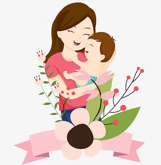 手绘母亲免抠