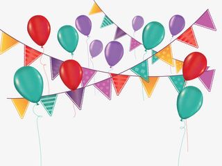 漂浮礼花气球免抠