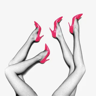 穿着网格丝袜的腿免抠