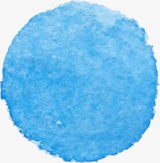 蓝色水彩免抠
