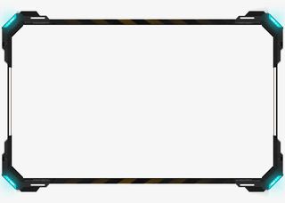 游戏机械边框设计黑色效果免抠标签元素