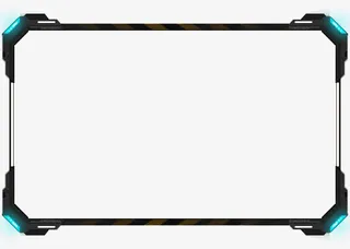 游戏机械边框设计黑色效果免抠标签元素