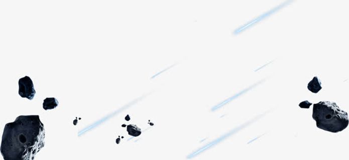 岩石陨石流星不规则漂浮免抠