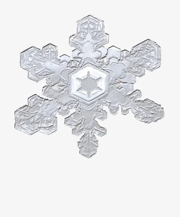 雪花晶体免扣PNG图片免抠