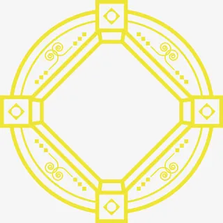 中式圆形装饰纹样免抠