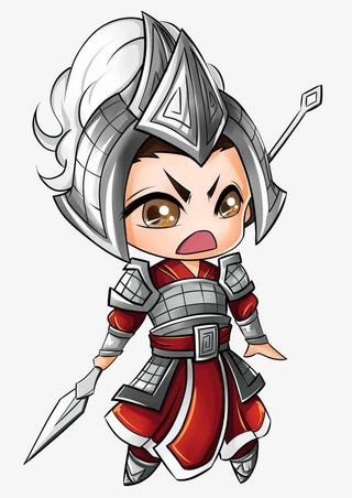 手绘卡通将军免抠