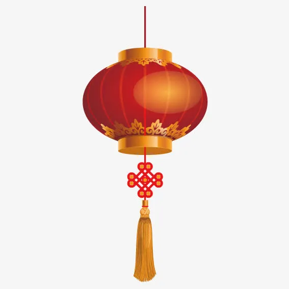 红色灯笼中国结免抠