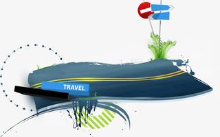 创意彩绘体育场地矢量素材免抠