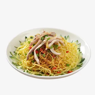 红椒鸡丝凉面食品餐饮免抠