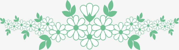 小清新白色花朵装饰框免抠