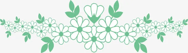 小清新白色花朵装饰框免抠