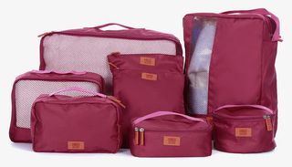 红色行李包免抠