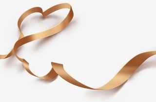 金色漂浮装饰彩带免抠手绘/卡通卡通元素