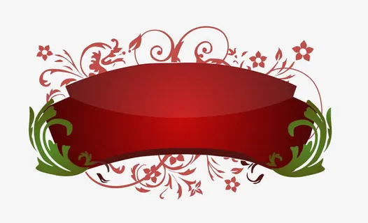复古大红边框免抠