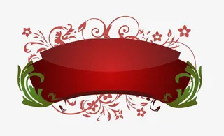 复古大红边框免抠