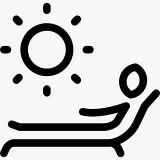 日光浴图标免抠