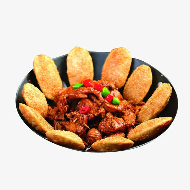 馒头片铁锅炖鸡免抠