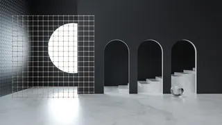 C4D，黑金，舞台，高端高清