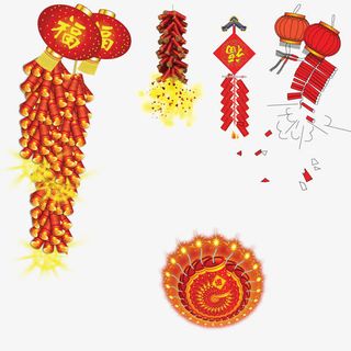 新春炮竹免抠