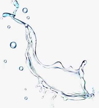 左上泼洒透明水珠素材免抠