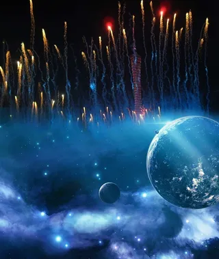 星空背景太空星球焰火高清