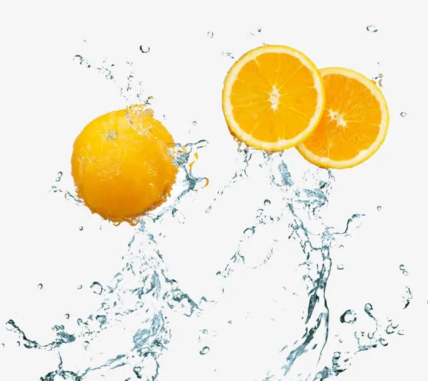 水里的橙子免抠