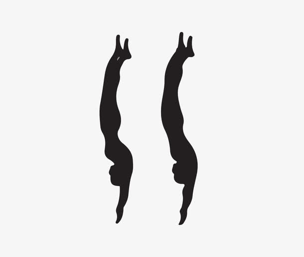 双人跳水运动矢量图免抠