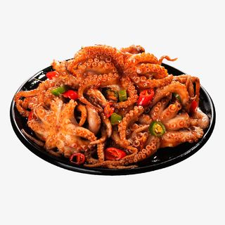 迷你麻辣八爪鱼特写免抠