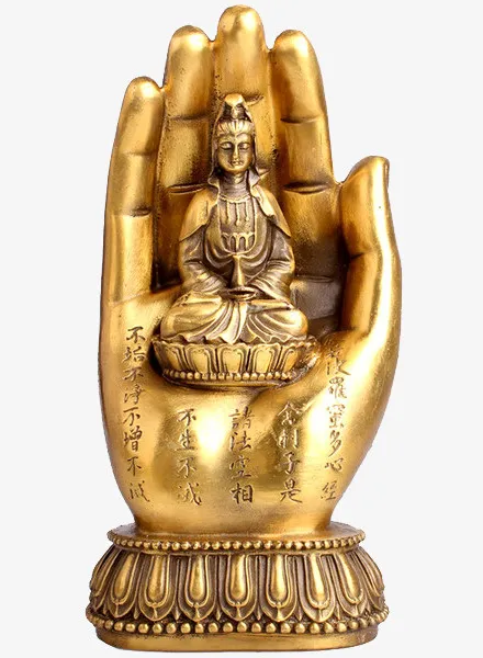 古铜掌中佛佛像免抠