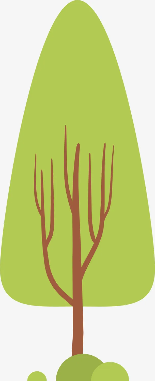 树木简笔画免抠