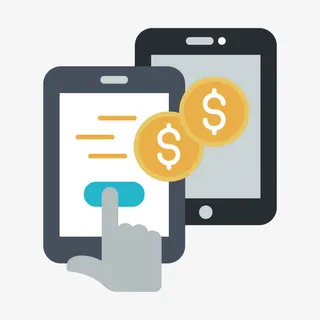 黑色圆角扁平化金币卡通元素免抠