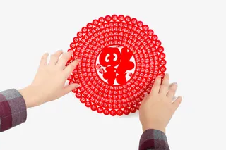 贴福字手势免抠