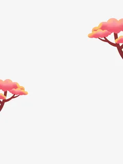 手绘插画树木免抠