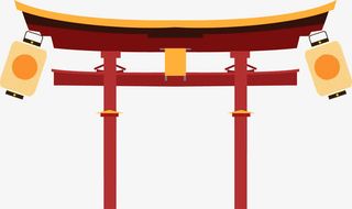 扁平化日本风插画免抠