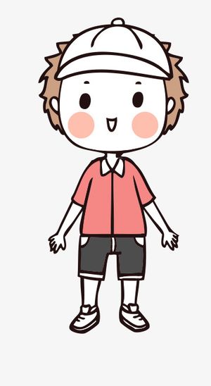 人物手绘插画可爱素材9免抠