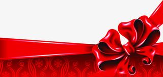 魅力元旦蝴蝶结海报免抠