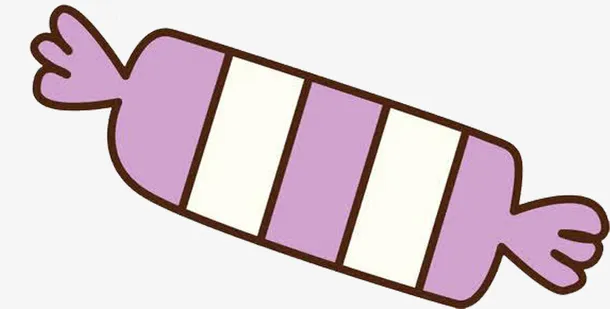 紫色卡通糖果免抠
