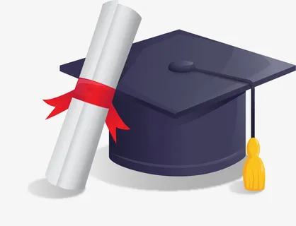 开学季黑色博士帽免抠