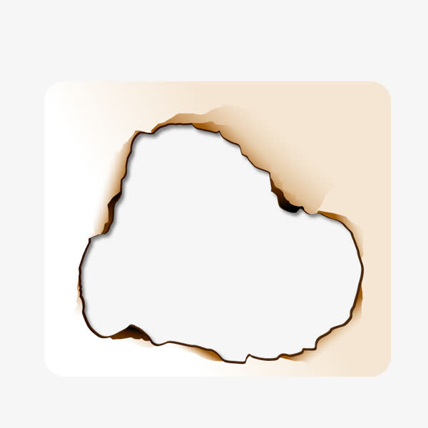 破裂的旧纸免抠