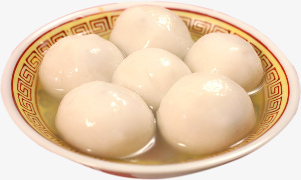 一碗汤圆正视图免抠