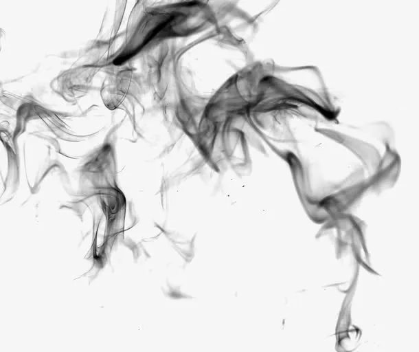 迷幻黑色烟雾免抠